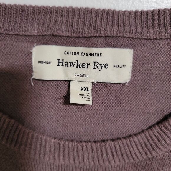 Hawker Rye Stitch Fix Mens XxLarge Cotton Cashmere Crew Neck Sweater Clove - Picture 3 of 6